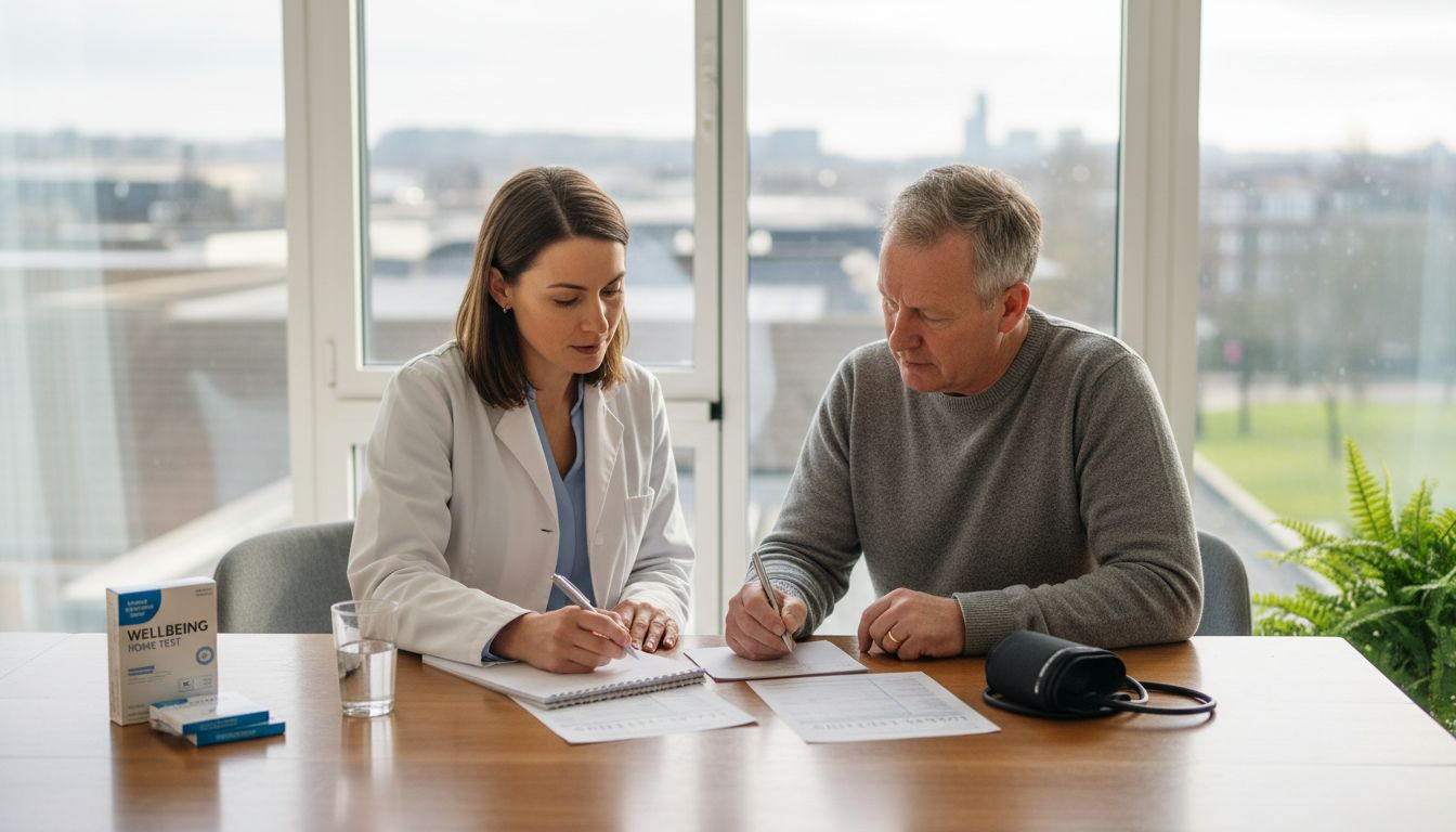Doctor reviewing personalized diagnostics with patient