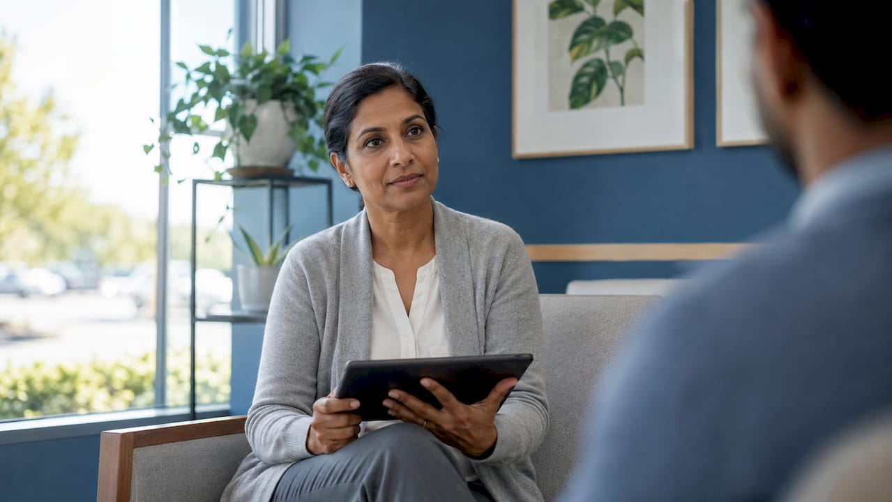 Patient engaged in early health risk discussion